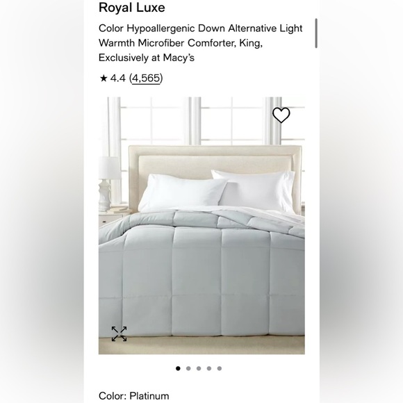 Royal Luxe Alternative Down King Size Comforter - Picture 2 of 3